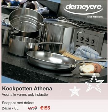 Aanbiedingen Kookpotten athena soeppot met deksel - Demeyere - Geldig van 22/11/2019 tot 25/11/2019 bij Europoint