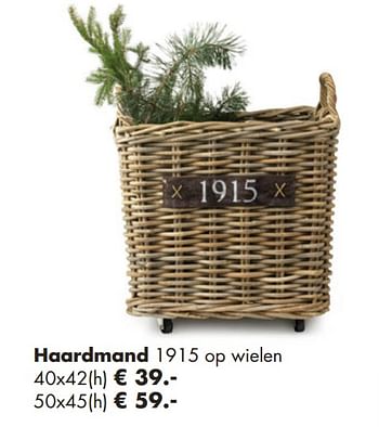 Aanbiedingen Haardmand 1915 op wielen - Huismerk - Europoint - Geldig van 18/11/2019 tot 20/12/2019 bij Europoint