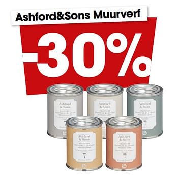 Aanbiedingen Ashford+sons muurverf -30% - Huismerk - Kwantum - Geldig van 25/11/2019 tot 01/12/2019 bij Kwantum