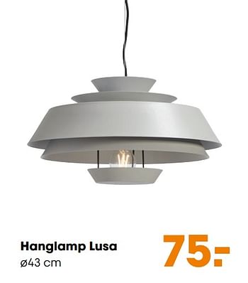 Aanbiedingen Hanglamp lusa - Huismerk - Kwantum - Geldig van 25/11/2019 tot 01/12/2019 bij Kwantum
