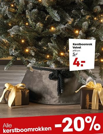 Aanbiedingen Kerstboomrok velvet - Huismerk - Kwantum - Geldig van 25/11/2019 tot 01/12/2019 bij Kwantum