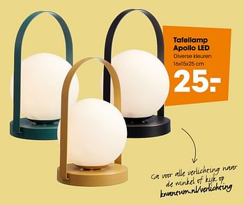 Aanbiedingen Tafellamp apollo led - Huismerk - Kwantum - Geldig van 25/11/2019 tot 01/12/2019 bij Kwantum