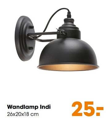 Aanbiedingen Wandlamp indi - Huismerk - Kwantum - Geldig van 25/11/2019 tot 01/12/2019 bij Kwantum