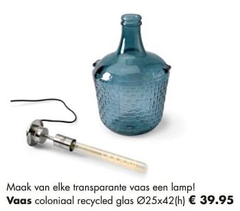 Aanbiedingen Vaas coloniaal recycled glas - Huismerk - Europoint - Geldig van 18/11/2019 tot 20/12/2019 bij Europoint