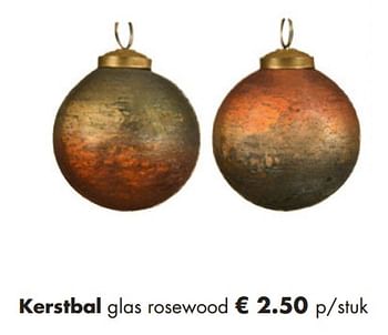 Aanbiedingen Kerstbal glas rosewood - Huismerk - Europoint - Geldig van 18/11/2019 tot 20/12/2019 bij Europoint