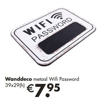 Aanbiedingen Wanddeco metaal wifi password - Huismerk - Europoint - Geldig van 18/11/2019 tot 20/12/2019 bij Europoint
