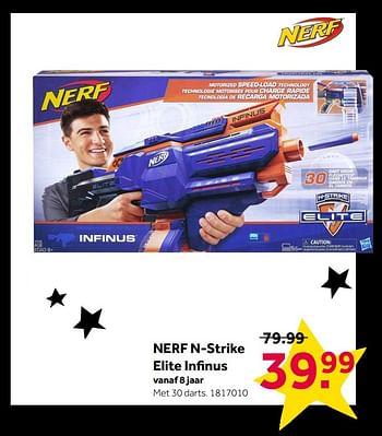 Aanbiedingen Nerf elite infinus blaster - Nerf - Geldig van 25/11/2019 tot 08/12/2019 bij Intertoys