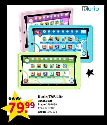 Aanbiedingen Kurio tablet lite - Kurio - Geldig van 25/11/2019 tot 08/12/2019 bij Intertoys