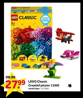 Aanbiedingen Lego classic creatief plezier 11005 - Lego - Geldig van 25/11/2019 tot 08/12/2019 bij Intertoys