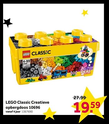 Aanbiedingen Lego classic creatieve medium opbergdoos 10696 - Lego - Geldig van 25/11/2019 tot 08/12/2019 bij Intertoys