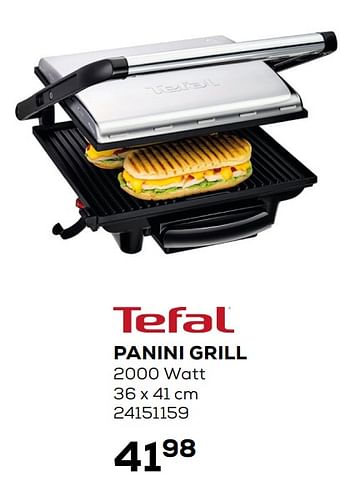 Aanbiedingen Tefal panini grill - Tefal - Geldig van 03/12/2019 tot 07/01/2020 bij Supra Bazar