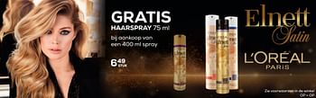 Aanbiedingen Gratis haarspray 75 ml bij aankoop van een 400 ml spray - L'Oreal Paris - Geldig van 03/12/2019 tot 07/01/2020 bij Supra Bazar