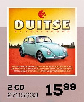 Aanbiedingen 2 cd duitse klassiekers - Huismerk - Supra Bazar - Geldig van 03/12/2019 tot 07/01/2020 bij Supra Bazar