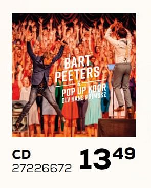 Aanbiedingen Bart peeters + pop-up koor olv hans primus cd - Huismerk - Supra Bazar - Geldig van 03/12/2019 tot 07/01/2020 bij Supra Bazar