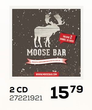 Aanbiedingen Moose bar: ultieme moose party mix 2019 2cd volume 02 - Huismerk - Supra Bazar - Geldig van 03/12/2019 tot 07/01/2020 bij Supra Bazar