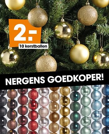 Aanbiedingen 10 kerstballen - Huismerk - Kwantum - Geldig van 02/12/2019 tot 15/12/2019 bij Kwantum