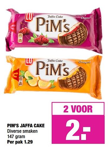 Aanbiedingen Pim`s jaffa cake - Lu - Geldig van 02/12/2019 tot 15/12/2019 bij Big Bazar