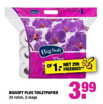 Aanbiedingen Bigsoft plus toiletpapier - Huismerk - Big Bazar - Geldig van 02/12/2019 tot 15/12/2019 bij Big Bazar