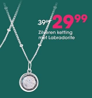 Aanbiedingen Zilveren ketting met labradorite - Huismerk - Lucardi - Geldig van 01/12/2019 tot 31/12/2019 bij Lucardi
