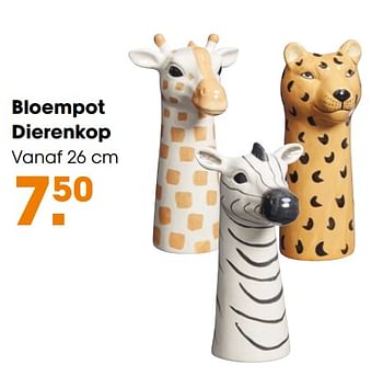 Aanbiedingen Bloempot dierenkop - Huismerk - Kwantum - Geldig van 16/12/2019 tot 29/12/2019 bij Kwantum