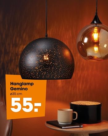 Aanbiedingen Hanglamp gemino - Huismerk - Kwantum - Geldig van 16/12/2019 tot 29/12/2019 bij Kwantum