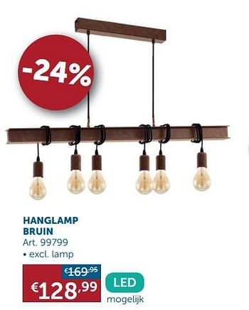 Aanbiedingen Hanglamp bruin - Geldig van 27/12/2019 tot 27/01/2020 bij Zelfbouwmarkt