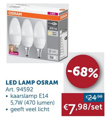 Aanbiedingen Led lamp osram - Osram - Geldig van 27/12/2019 tot 27/01/2020 bij Zelfbouwmarkt