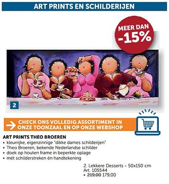 Aanbiedingen ART PRINTS THEO BROEREN Lekkere Desserts - Geldig van 27/12/2019 tot 27/01/2020 bij Zelfbouwmarkt