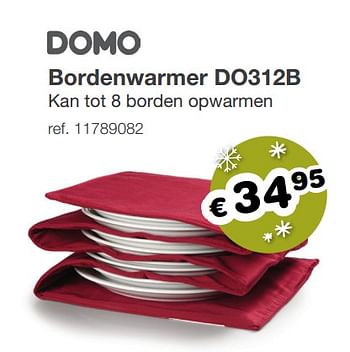 Aanbiedingen Domo bordenwarmer do312b - Domo elektro - Geldig van 09/12/2019 tot 31/12/2019 bij Europoint