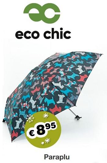 Aanbiedingen Paraplu - Eco Chic - Geldig van 09/12/2019 tot 31/12/2019 bij Europoint