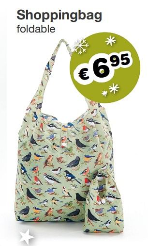 Aanbiedingen Shoppingbag foldable - Eco Chic - Geldig van 09/12/2019 tot 31/12/2019 bij Europoint