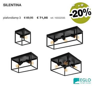 Aanbiedingen Eglo silentina plafondlamp 3 - Eglo - Geldig van 09/12/2019 tot 31/12/2019 bij Europoint