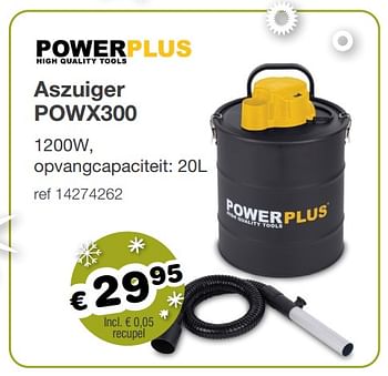 Aanbiedingen Powerplus aszuiger powx300 - Powerplus - Geldig van 09/12/2019 tot 31/12/2019 bij Europoint