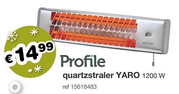Aanbiedingen Profile quartzstraler yaro - Profile - Geldig van 09/12/2019 tot 31/12/2019 bij Europoint