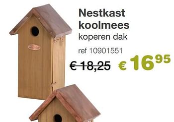 Aanbiedingen Nestkast koolmees koperen dak - Esschert Design - Geldig van 09/12/2019 tot 31/12/2019 bij Europoint