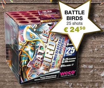 Aanbiedingen Vuurwerk battle birds - Huismerk - Europoint - Geldig van 09/12/2019 tot 31/12/2019 bij Europoint