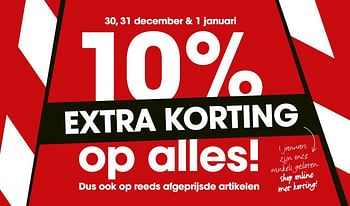 Aanbiedingen 10% extra korting op alles! - Huismerk - Kwantum - Geldig van 30/12/2019 tot 01/01/2020 bij Kwantum