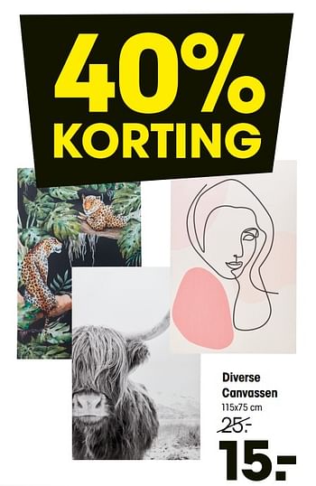 Aanbiedingen Diverse canvassen - Huismerk - Kwantum - Geldig van 30/12/2019 tot 01/01/2020 bij Kwantum
