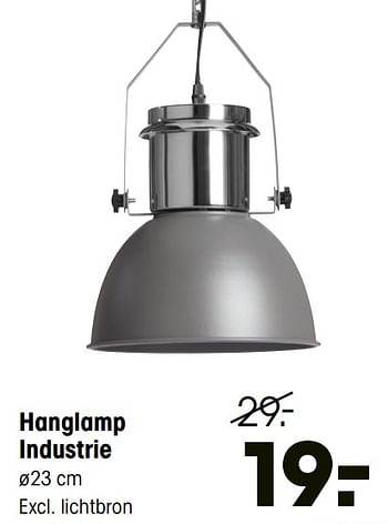 Aanbiedingen Hanglamp industrie - Huismerk - Kwantum - Geldig van 30/12/2019 tot 01/01/2020 bij Kwantum