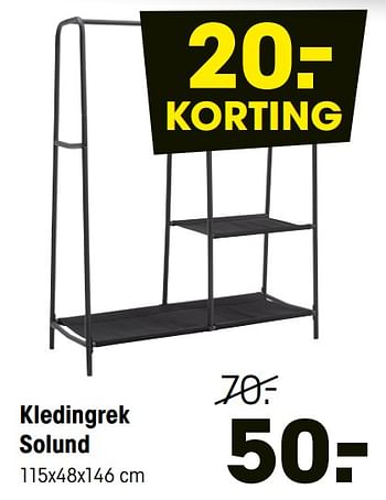 Aanbiedingen Kledingrek solund - Huismerk - Kwantum - Geldig van 30/12/2019 tot 01/01/2020 bij Kwantum
