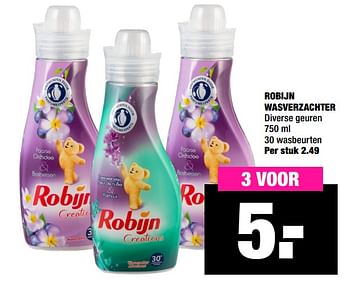 Aanbiedingen Robijn wasverzachter - Robijn - Geldig van 30/12/2019 tot 12/01/2020 bij Big Bazar