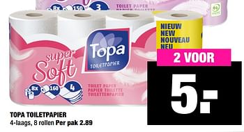 Aanbiedingen Topa toiletpapier - TOPA  - Geldig van 30/12/2019 tot 12/01/2020 bij Big Bazar