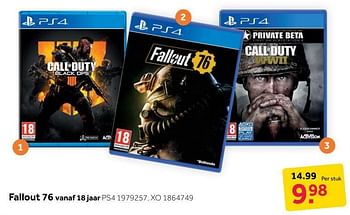 Aanbiedingen Fallout 76 - Bethesda Game Studios - Geldig van 31/12/2019 tot 12/01/2020 bij Intertoys