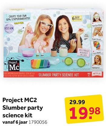 Aanbiedingen Project mc2 slumber party science kit - Project MCÂ² - Geldig van 31/12/2019 tot 12/01/2020 bij Intertoys