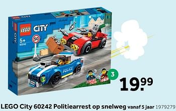 Aanbiedingen Lego city 60242 politiearrest op snelweg - Lego - Geldig van 31/12/2019 tot 12/01/2020 bij Intertoys