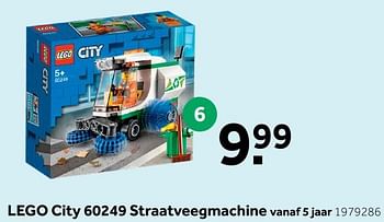 Aanbiedingen Lego city 60249 straatveegmachine - Lego - Geldig van 31/12/2019 tot 12/01/2020 bij Intertoys