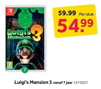 Aanbiedingen Luigi`s mamsion 3 - Nintendo - Geldig van 31/12/2019 tot 12/01/2020 bij Intertoys