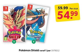 Aanbiedingen Pokémon shield - Nintendo - Geldig van 31/12/2019 tot 12/01/2020 bij Intertoys