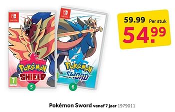 Aanbiedingen Pokémon sword - Nintendo - Geldig van 31/12/2019 tot 12/01/2020 bij Intertoys