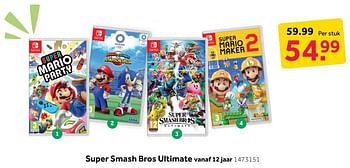 Aanbiedingen Super smash bros ultimate - Nintendo - Geldig van 31/12/2019 tot 12/01/2020 bij Intertoys